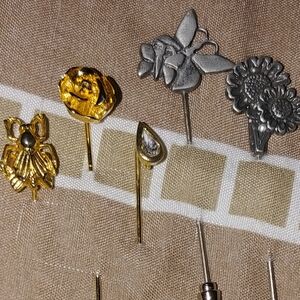 Gold and Silver Decorative Pins